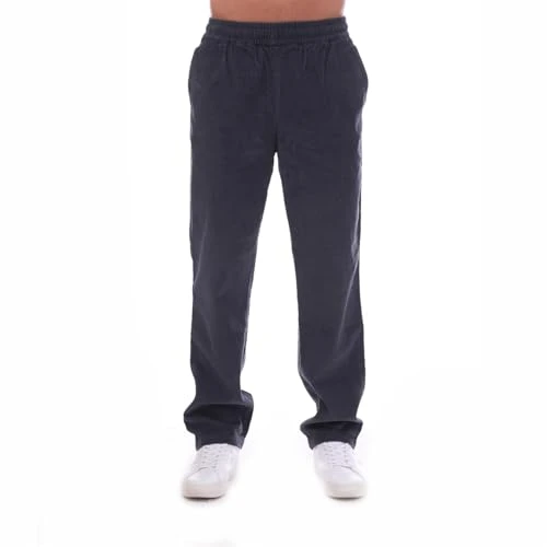 Needle Cord Draw String Trouser Muddy Navy XXL