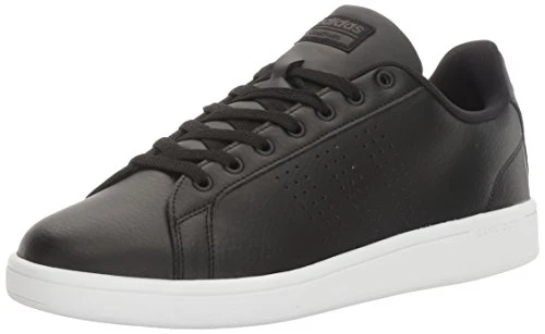 NEO Men's Cloudfoam Advantage Clean Sneakers, Black/Black/White, 4.5 Medium US