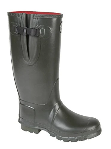 Neoprene Lined Wide Fitting Dark Olive Green Wellies (8)