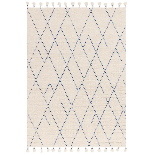 Nepal Cream/Blue Linear Rug 120x170cm