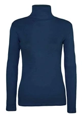 New Ladies Long Sleeve Turtle Polo Neck TOP Womens TOP Jumper 8-26 Navy