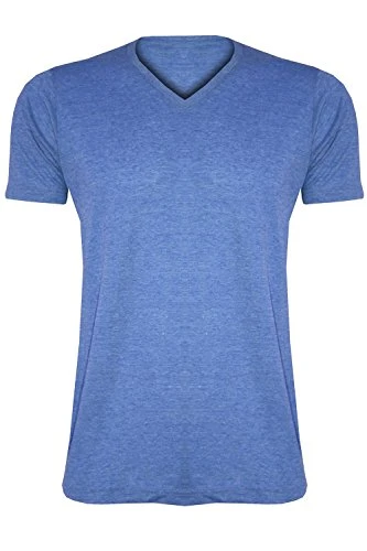 New Mens Brave Soul Summer Casual Designer Crew V Neck Short Sleeves T Tee Shirt/Color: Blue/Size: X