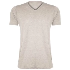 New Mens Brave Soul Summer Casual Designer Crew V Neck Short Sleeves T Tee Shirt/Color: Grey/Size: L