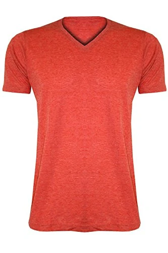 New Mens Brave Soul Summer Casual Designer Crew V Neck Short Sleeves T Tee Shirt/Color: RED/Size: XXL