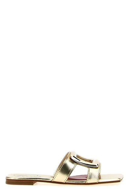 New Metal Buckle mules - Gold