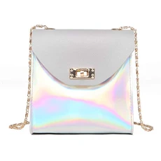 New Woman Shoulder Bag PU Leather Hasp Chain Crossbody Handbag Coin Purse Small Square Messenger Bags Creative Shooping Tote