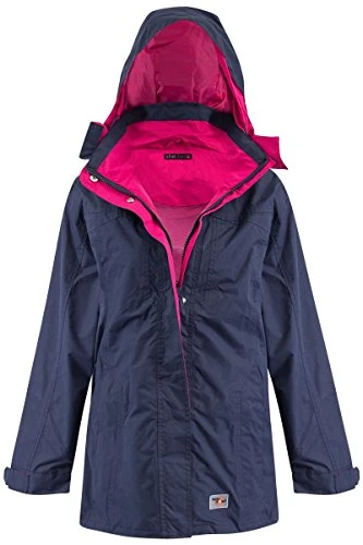 New Womens Hooded Windproof Performance Kagool Plain Outdoor Waterproof Rain Coat Jacket