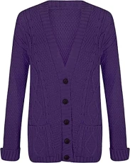 New Women’s Ladies Long Sleeve Button, Front Pocket Chunky Aran Cable Knit Grandad Cardigan, Sweater Plus Size 8-26 (UK, Numeric, 20, 22, Regular, Regular, Purple) New Women’s Ladies Long Sleeve Button, Front Pocket Chunky Aran Cable Knit Grandad Cardigan, Sweater Plus Size 8-26 (UK, Numeric, 20, 22, Regular, Regular, Purple)