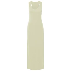 New Womens Plain Muscle Racer Back Sleeveless Bodycon Long Maxi Dress Plus Size 8-26 Cream New Womens Plain Muscle Racer Back Sleeveless Bodycon Long Maxi Dress Plus Size 8-26 Cream