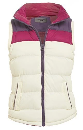 New Women's Quilted Bodywarmer Gilet, Cream, Size 8-16 (UK - 8, Cream)