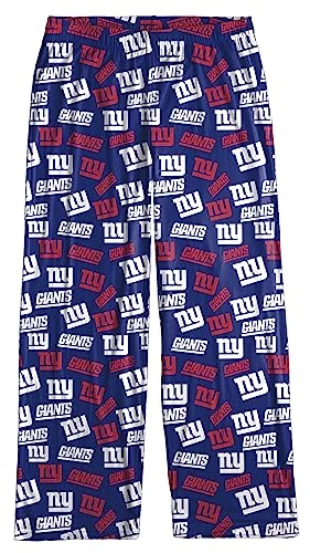 New York Giants Women's Scatter Pattern Pajama Lounge Multi Color Pants, Multi, XL