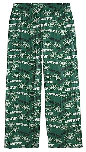 New York Jets Women's Scatter Pattern Pajama Lounge Multi Color Pants, Multi, XL