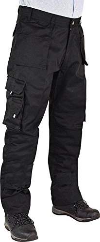 News Mens Heavy Duty Workwear Trousers_1356_Blk_L42