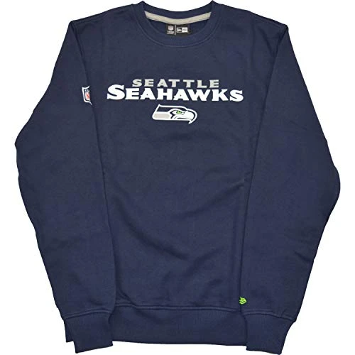 NFL SEATTLE SEAHAWKS Team Apparel Crew Sweatshirt, Größe:S