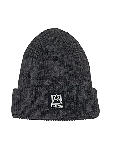 NHL  Mens/Women's Cold Weather Winter Hat Unisex Cuffed Stretch Knit Beanie, Ribbed Charcoal, One Size