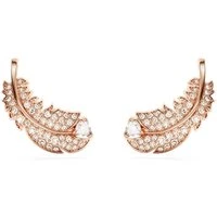 Nice Rose-Gold Feather Stud Earrings - Rose Gold