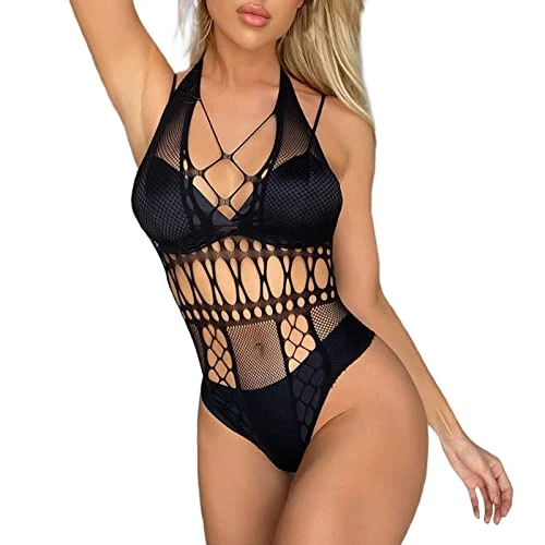 Nighties for Women under 10 Valentines Day Lingerie Women Fashion Print Mesh Lingerie Lace Lingerie 1 Pieces Set Sexy Underwear Plus Size Maternity Sleepwear Size 20 Sale Clearance Black