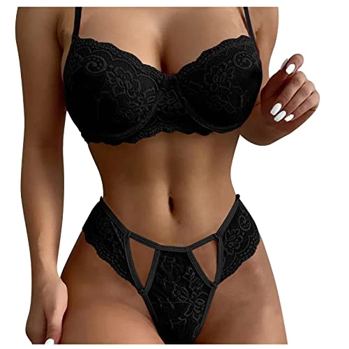 Nightwear for Women Uk Lingerie Set Sexy Crotchless Ladies Nighties Sexy Underwear for Women Naughty Chemise Lace Lingerie Fishnet Bodysuit Sexy Nightdresses for Women(3-Black,4XL)