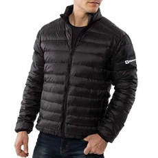 Niko Mens Down Alternative Jacket Puffer Coat Packable Warm Insulation & Lightweight BLK MED