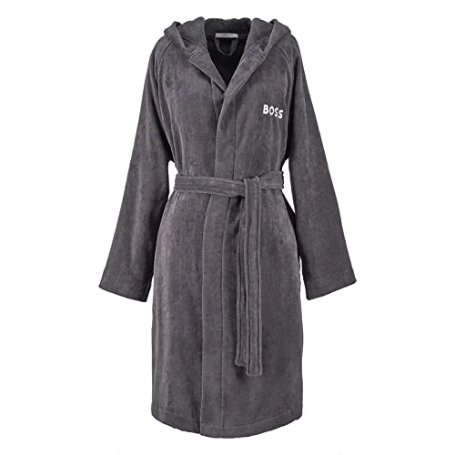 NL Women's Bathrobe Plain, graphitegray, S