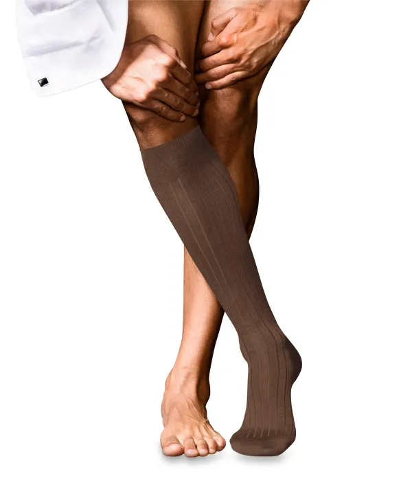 No Finest Cashmere Men Knee-high socks - Brown