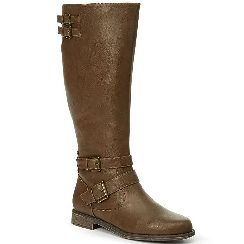 Noel Flat Boots for Women - Women's Boots, Riding Boots, Knee High Boots for Women, Womens Boots & B