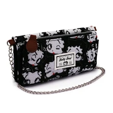 Noir-Soft Wallet with Chain, Black, 20 x 9 cm