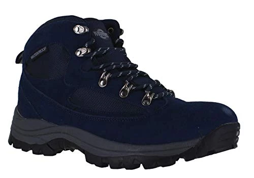 Northwest Waterproof Hiking Boots Walking Mens Kendal Lace Up Outdoor Shoes (11 UK, Navy)