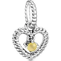 November Birthstone Heart Charm