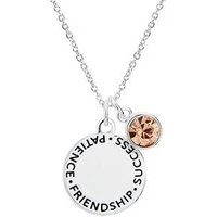 November Birthstone Necklace - Silver