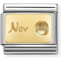 November Citrine Birthstone Charm