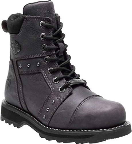 Oakleigh Womens Riding Biker Zip Up Ankle Boots Grey | UK Shoe Size (Women's): UK 6 / EU 39