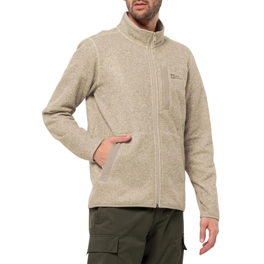 Oatmeal Tannespur Fleece Jacket - Brown