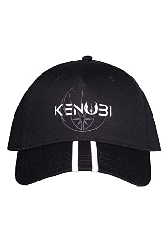 OBI Wan Kenobi-Men's Metal Badge Adjustable Cap Baseball, Black, M