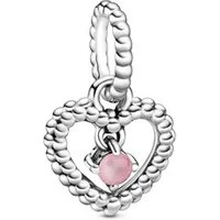 October Birthstone Heart Charm