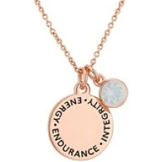 October Birthstone Rose Gold Necklace