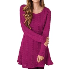 Oderola Womens Knitted Sweate Dress Slim Long Sleeve Jumper Swing Sweater Plain A Line Dress Tops Rose Oderola Womens Knitted Sweate Dress Slim Long Sleeve Jumper Swing Sweater Plain A Line Dress Tops Rose