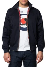 of London Men's Harrington Jacket - Blue - X-Large of London Men's Harrington Jacket - Blue - X-Large