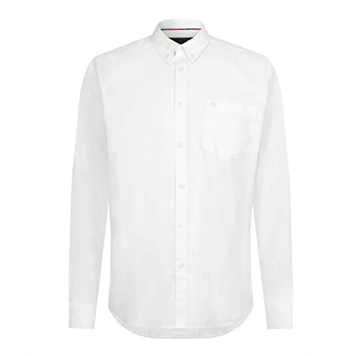 of London Men's Oval, L/S Oxford Button-Down Shirt Business, White (White), XL