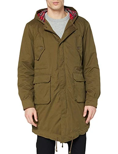 of London Men's Tobias Parka Long Sleeve Coat, Green (Combat Green), XXX-Large