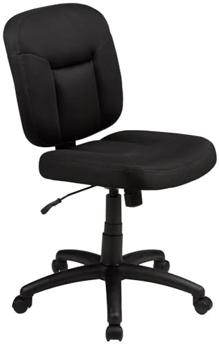 Office Chairs for home, Ergonomic, Height Adjustable, Fabric, Black, 47cm W×63cm D×88-97.5cm H