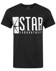 Official Flash TV STAR Laboratories Men's T-Shirt, Black, XXL