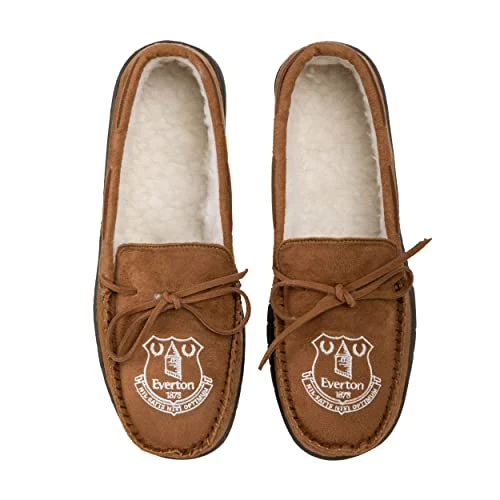 Officially Licenced Everton Fan House Moccasin Slippers Mens Size 10-11