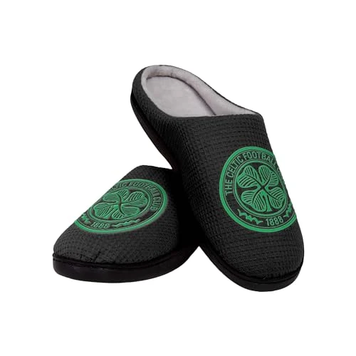 Officially Licensed Celtic FC Men's Memory Foam Football Slippers Size 10-11