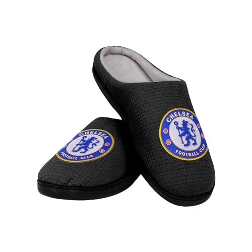 Officially Licensed Chelsea FC Men's Memory Foam Football Slippers Size 10-11
