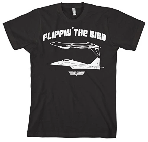 Officially Licensed Flippin´ The Bird Big & Tall Mens T-Shirt (Black), XXXXX-Large