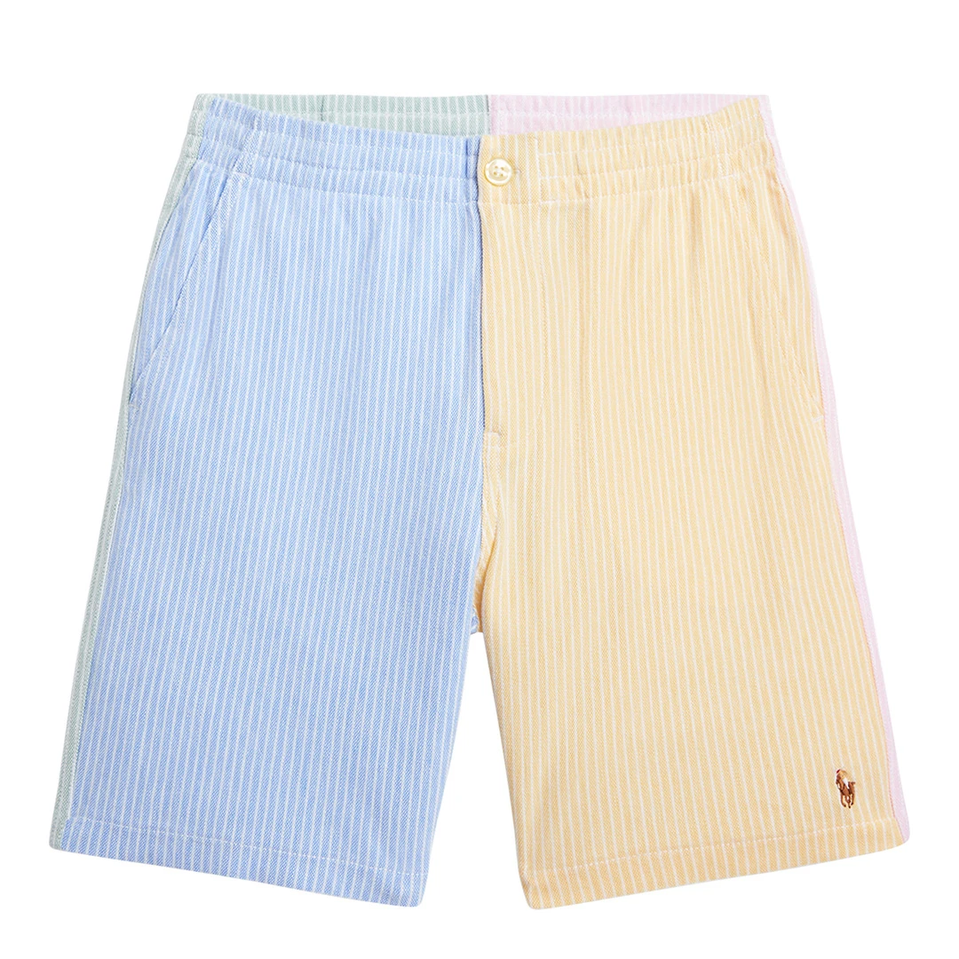 Older Boy&prime; Multi Striped Prepster Oxford Cotton Shorts