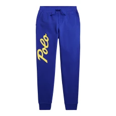 Older Boy&prime; Royal Blue Side Logo Cotton Blend Joggers