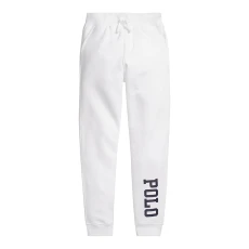 Older Boy′ White Printed Logo Cotton Blend Joggers Older Boy′ White Printed Logo Cotton Blend Joggers