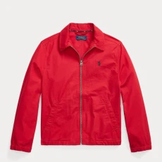 Older Boys Red Cotton Zip Jacket